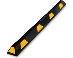 Pyle Wielstopper - Stopblok voor Wielen - Extra Brede Zware Rubberen Parkeerstopper - Voor Autos’s, Vrachtwagens, Opritten - Zwart