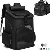 HomeX - Sac à dos pour chien - Sac pour Chiens - Sac de transport pour chien - Sac de transport Chats - Sac à dos pour chat - Sac de voyage pour chat - Jusqu'à 8 kg - Zwart