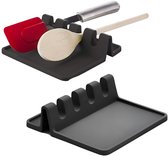 Porte-spatule de conception haut de gamme - Porte-cuillère pour comptoir - Porte-ustensiles de cuisine - Accessoires de vêtements pour bébé de Cuisine - Organisateur de Cuisine - Organisateur de comptoir - Sans BPA - Zwart