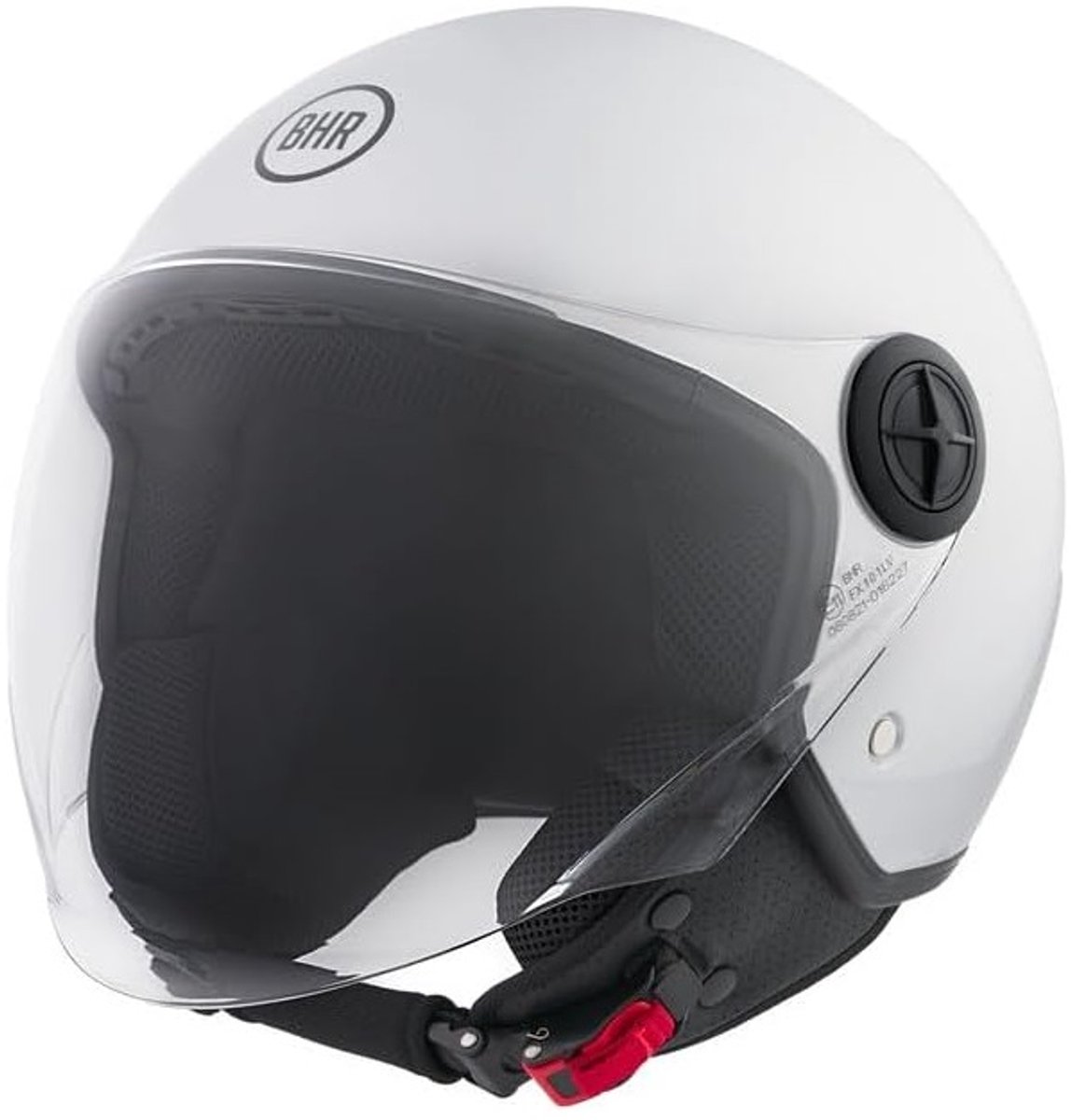 BHR 832 Vespa Helm - Scooterhelm Retro - ECE 22.06 - Geschikt voor Scooter, Brommer, Motor en Snorfiets - maat S - Glans Zilver