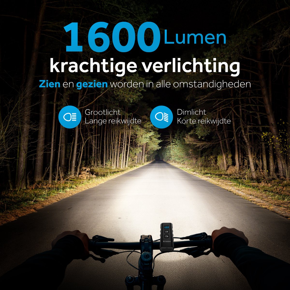Tikkens LED Fietsverlichting 1600 Lumen thumbnail 4