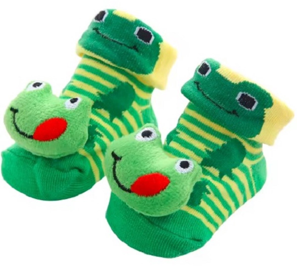 Super schattige babysokken - Baby Sokken - New born sokken - Kraamcadeau voor Jongen of Meisje - Babyshower Cadeau - Kraammand - Dierensokken - Kikker - Groen