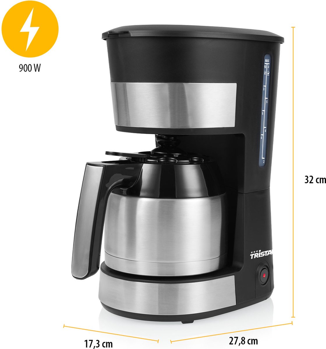 Tristar Koffiezetapparaat filterkoffie 900W - CM-1283 - 1 L, 10 koppen - Camping geschikt - Thermoskan - WK thumbnail 8