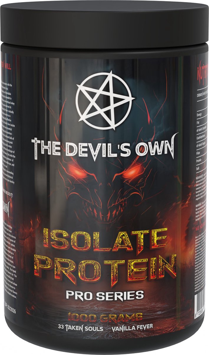 Goedkoopste The Devil's Own | Isolate protein | Vanilla | 1kg 33 servings | Eiwitshake | Proteïne shake | Eiwitten | Whey Proteïne | Whey Protein | Supplement | Isolaat | Isolate | Nutriworld