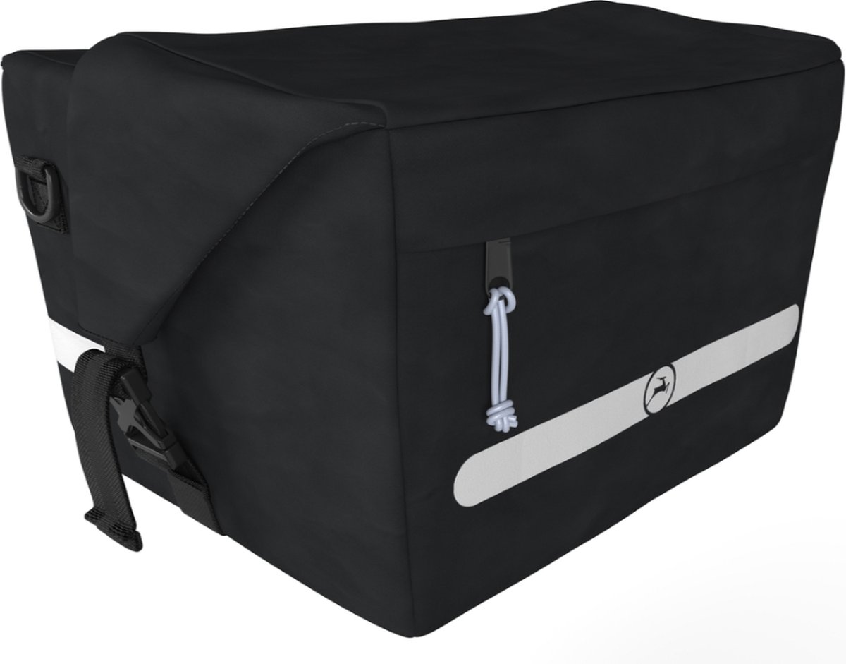 Gazelle Cargo Voordrager Tas Mik - Reflecterend - 20 Liter - Zwart