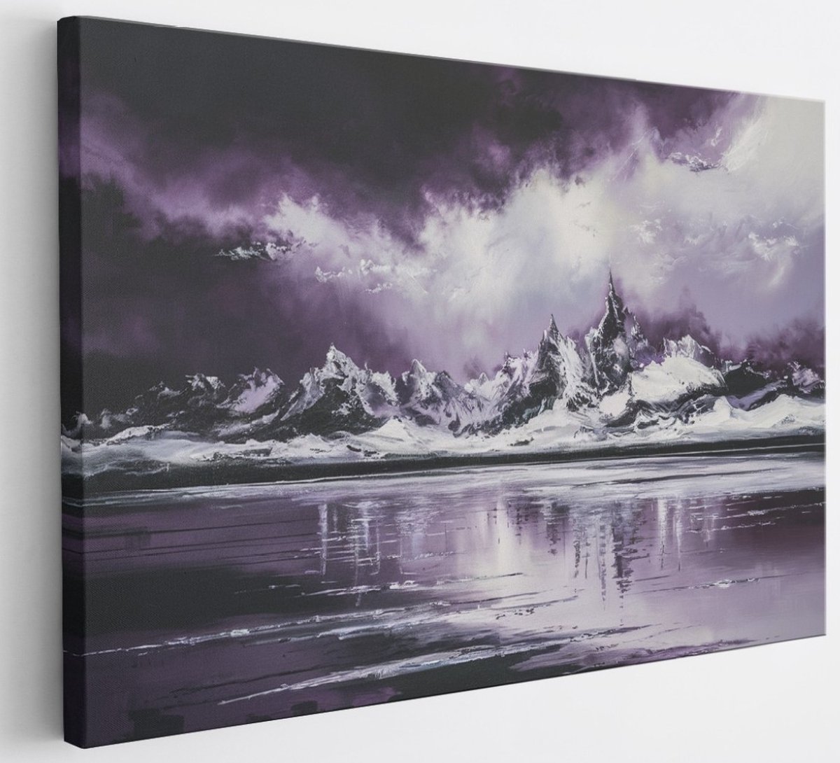 Saammp Canvas Schilderij - Paars minimalistisch - Abstract - 150x100 - Foto op canvas - Wanddecoratie - Muurdecoratie Woonkamer - Slaapkamer decoratie - Canvas Print Multicolor