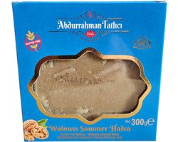 Abdurrahman Tatlici Zomer halva met walnoten 300 GR - Abdurrahman Tatlıcı Yaz Helvası helva Cevizli 300 GR - Summer Halva with Walnuts 300 GR ( GLUTENVRIJE, GLUCOSEVRIJE, EMULGATORVRIJE EN ADDITIEFVRIJE HALVA )