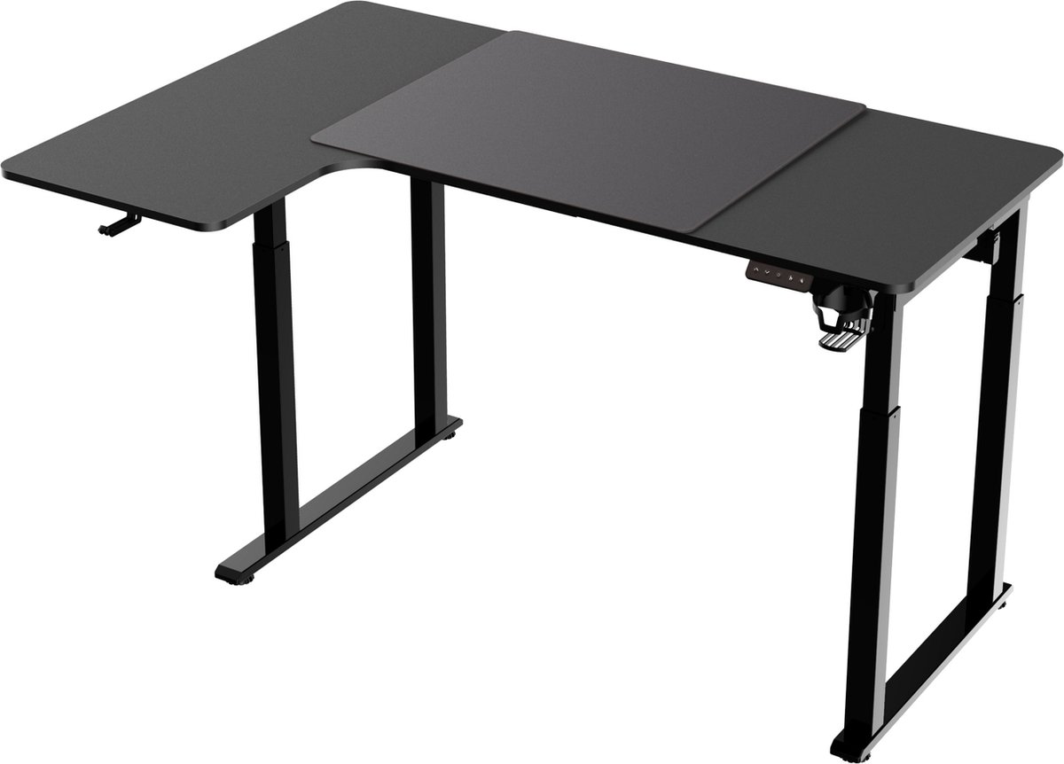 TheBestOf Furniture Bureau zit sta elektrisch hoogte verstelbaar- hoekbureau L vormig - game bureau