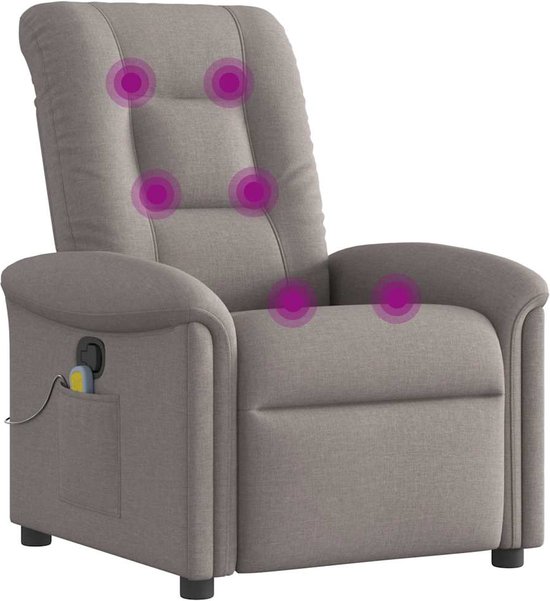 GranMaison Massagestoel Elektrisch Taupe 1 Persoon