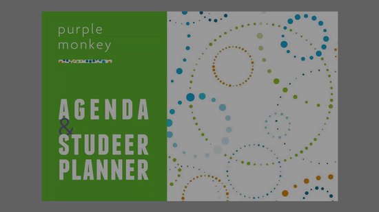 Agenda Purple Monkey 2025-2026 édition A4 pour élèves et étudiants