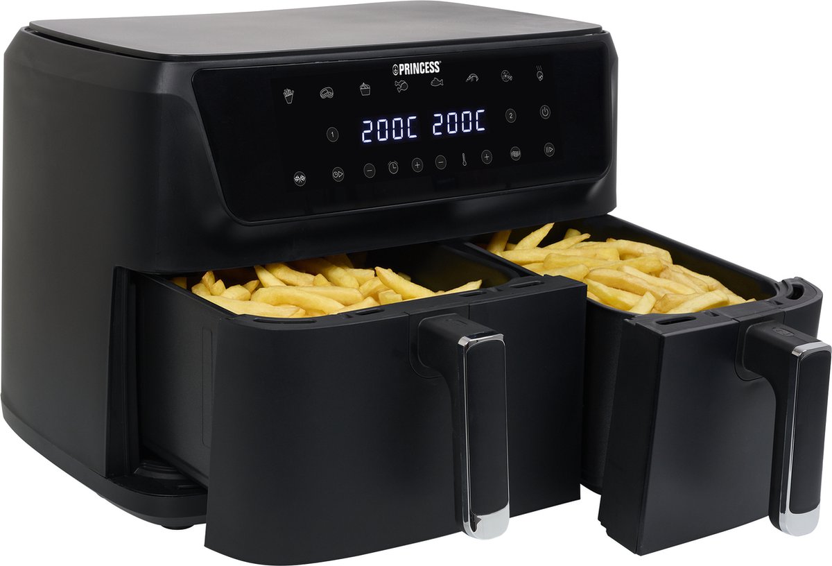 Princess 182470 Airfryer met Dubbele Mand 6,5L + 4,5L - Product - €99,99