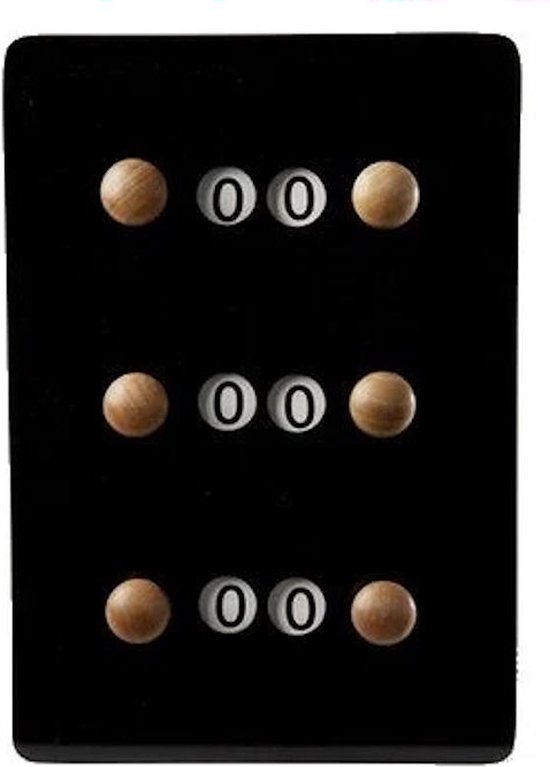 Standaard scorebord 3 spelers klein zwart