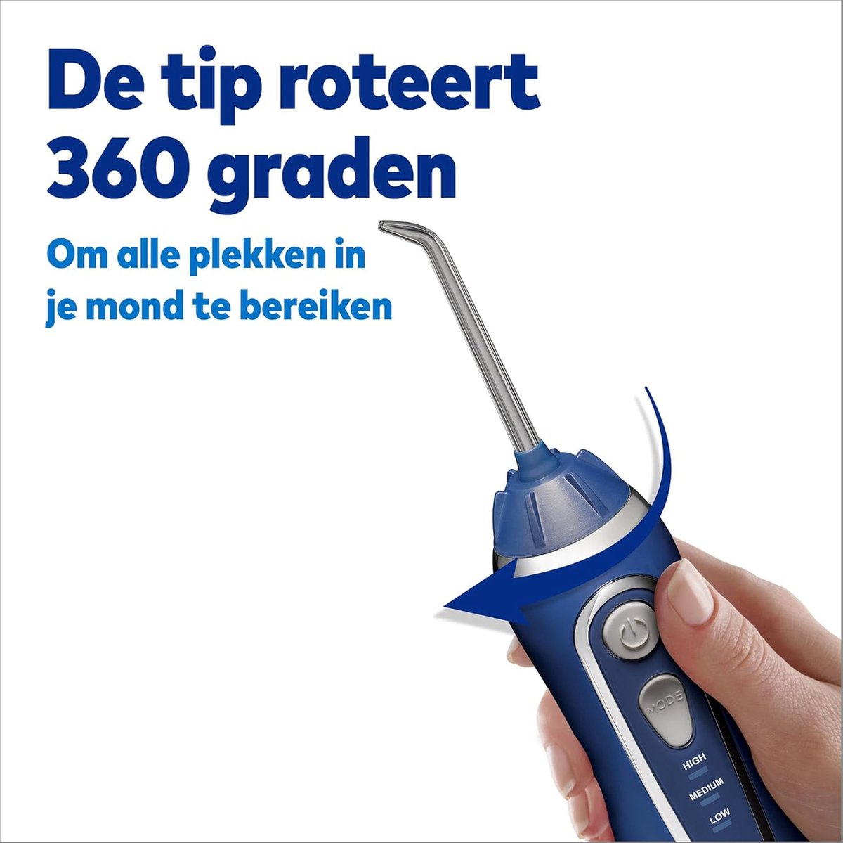 Waterpik Waterflosser Draadloos Advance WP-583 Blauw - thumbnail 3