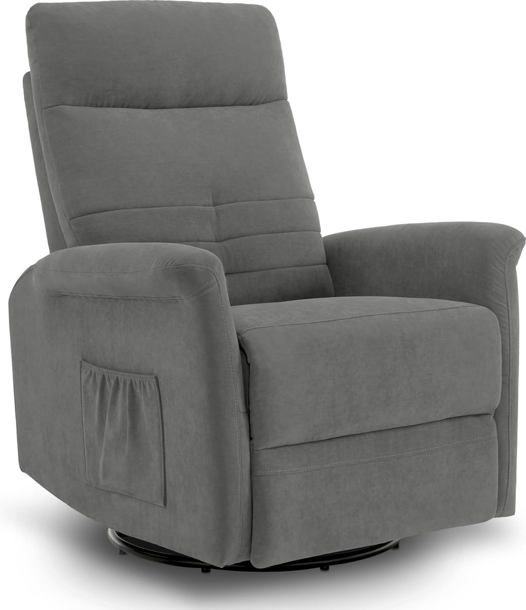 MCombo Relaxfauteuil Handmatig Verstelbaar - 270° Draai-/Kantelfunctie - Grijs