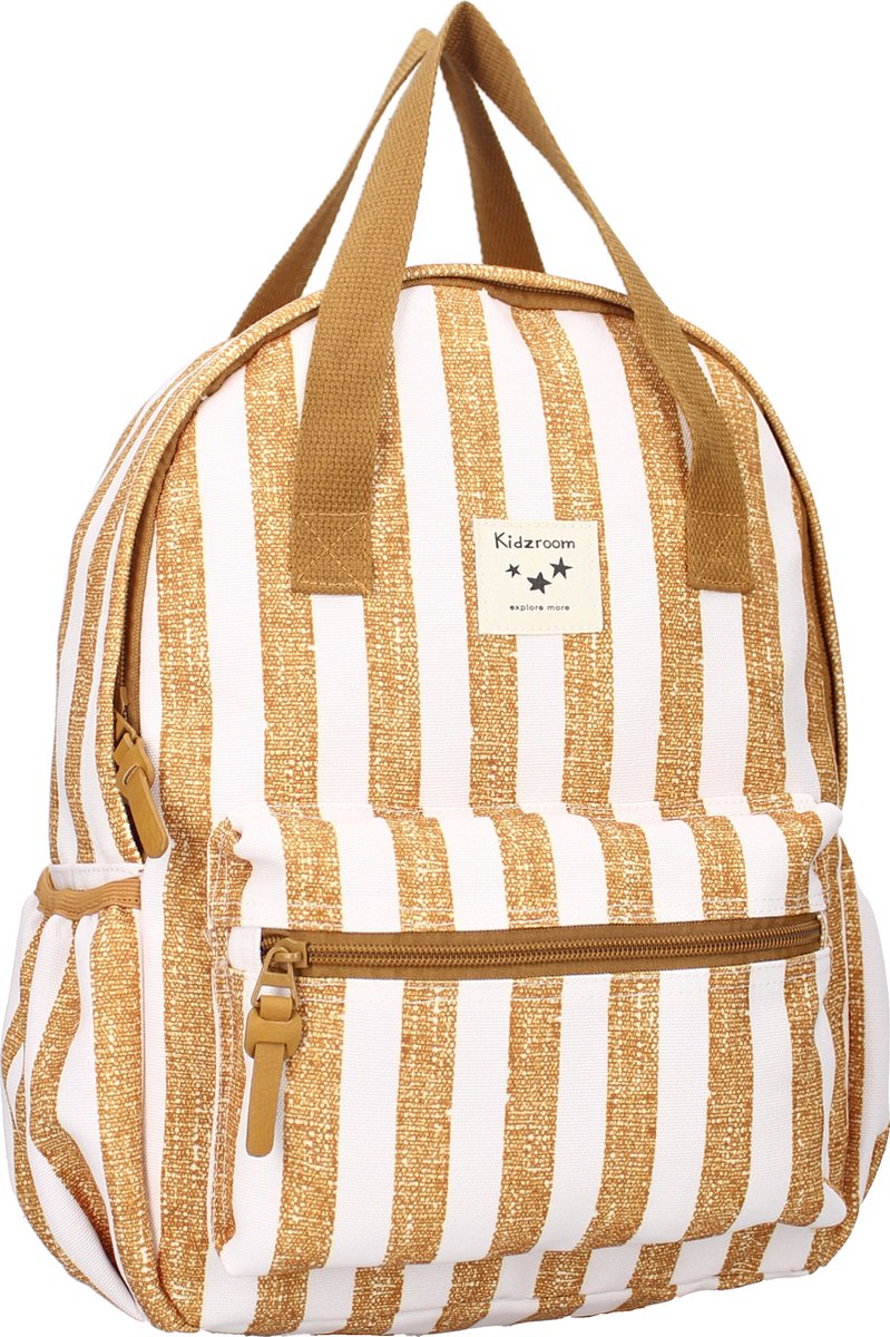 Kidzroom Stripe Frenzy - Kinder rugzak - 11,7 liter - 36 x 27 x 12 cm - Strepen - Bruin