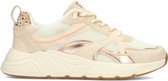 POSH by Poelman KAE Dames Sneakers - Beige Met Combinatie