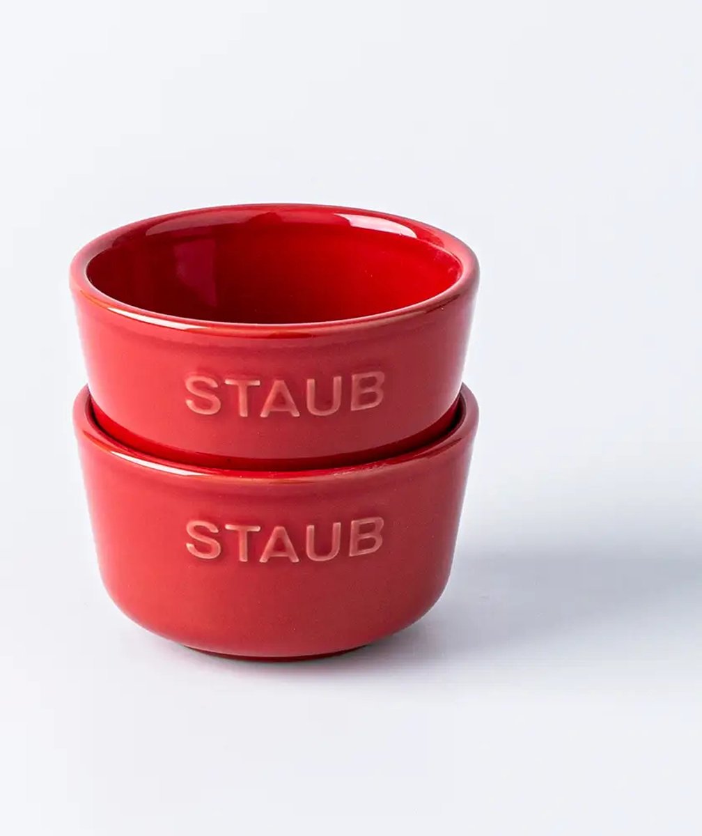 Staub Desert Schaaltjes - Ramekin Set Van 2 - Rood - Keramisch - Tapas Schalen - Toetje - Geschikt Voor Magnetron Oven Vaatwasser — cadeau in Kookcadeaus - foto 5