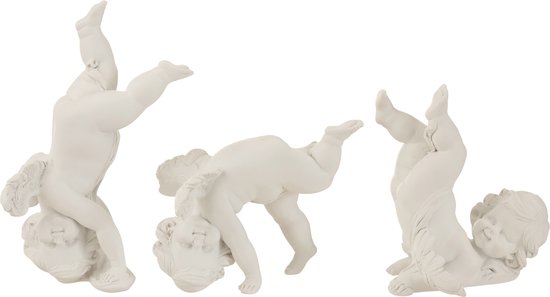 J-Line figurine Ange Gym - polyrésine - blanc - large - 3 pcs