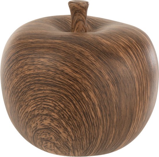 J-Line décoration Pomme - céramique - brun - small