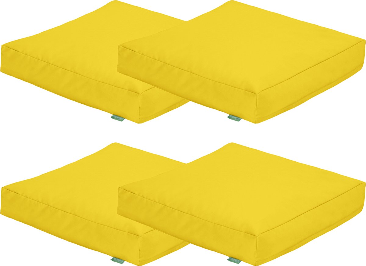 Stijlvolle loungekussen in effen kleur, 60x60 cm, geschikt voor binnen en tuin, van Merkloos.