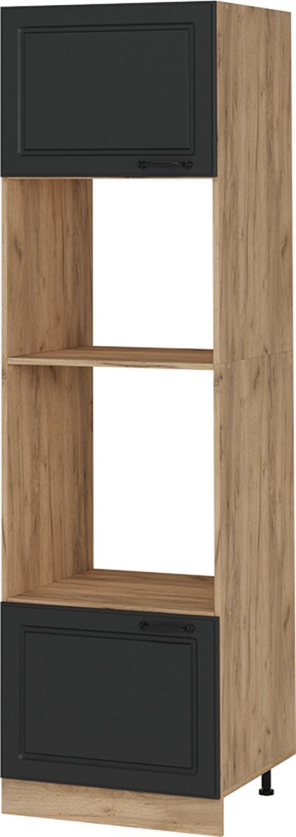 Vicco R-Line Magnetronkast – 60 cm Antraciet landhuis Antraciet landelijk/Goudkleurig Eiken