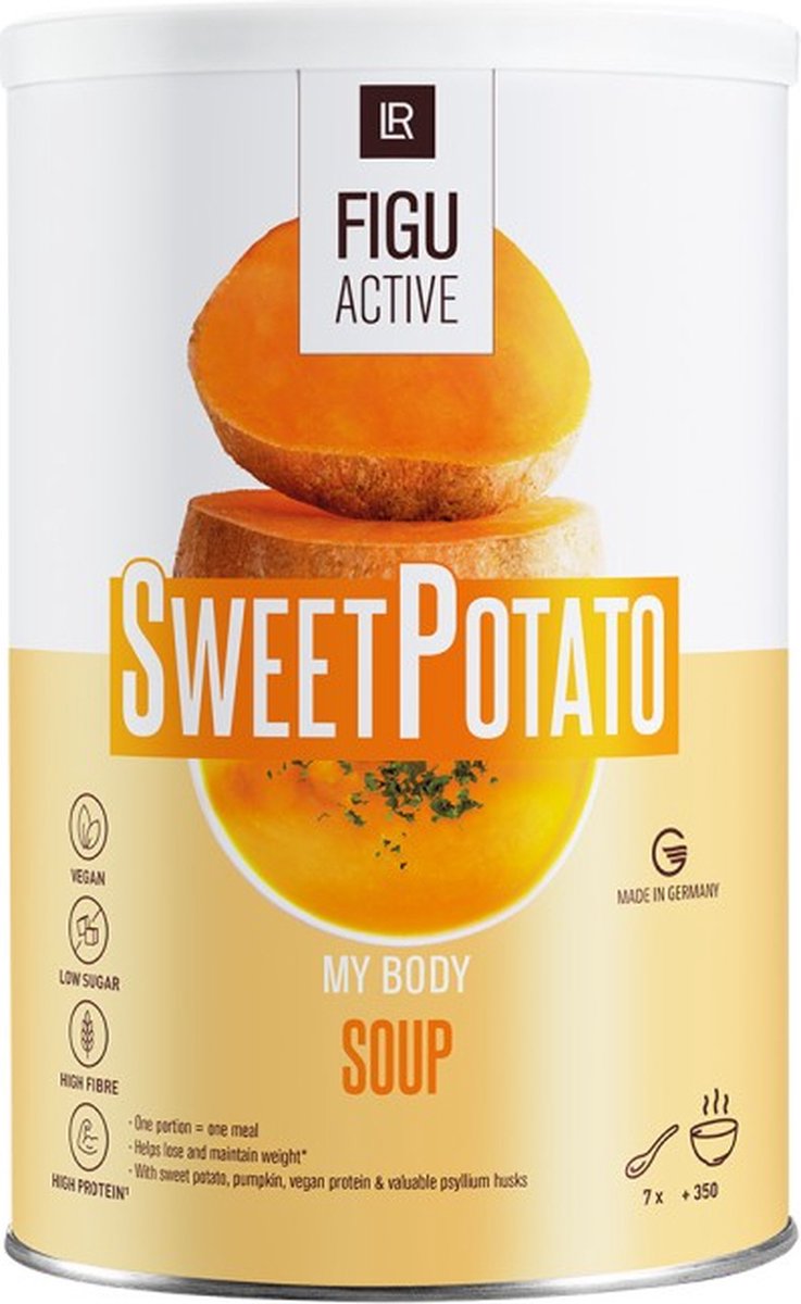 LR figuactive Soep Sweet Potato. Bodymission Figuactive. Afslank. Maaltijdvervanger