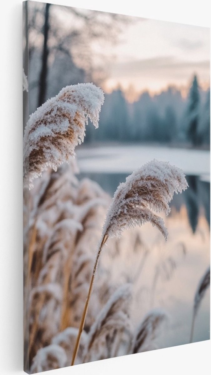 Saammp Canvas Schilderij - Natuur - bergen - landschap - 100x150 - Foto op canvas - Wanddecoratie - Muurdecoratie Woonkamer - Slaapkamer decoratie - Canvas Print Multicolor