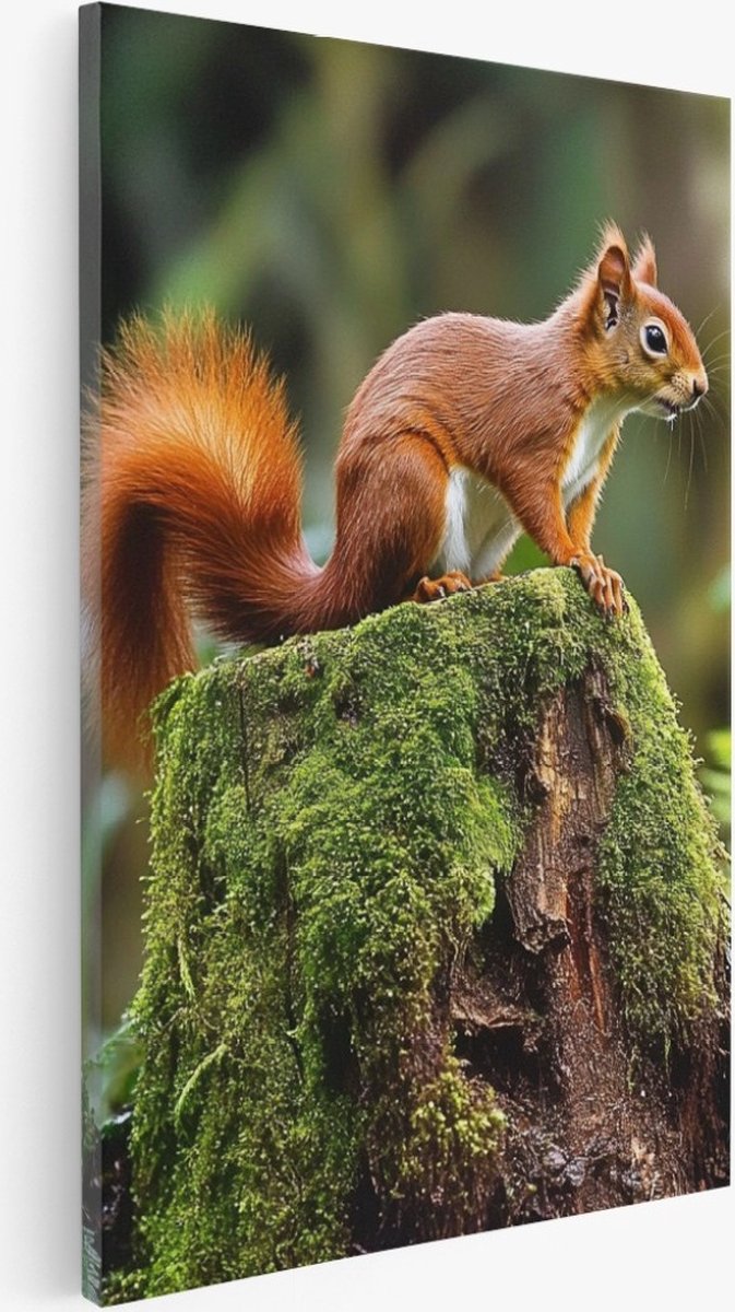 Saammp Canvas Schilderij - Natuur - Jungle met zon - landschap - 50x70 - Foto op canvas - Wanddecoratie - Muurdecoratie Woonkamer - Slaapkamer decoratie - Canvas Print Multicolor