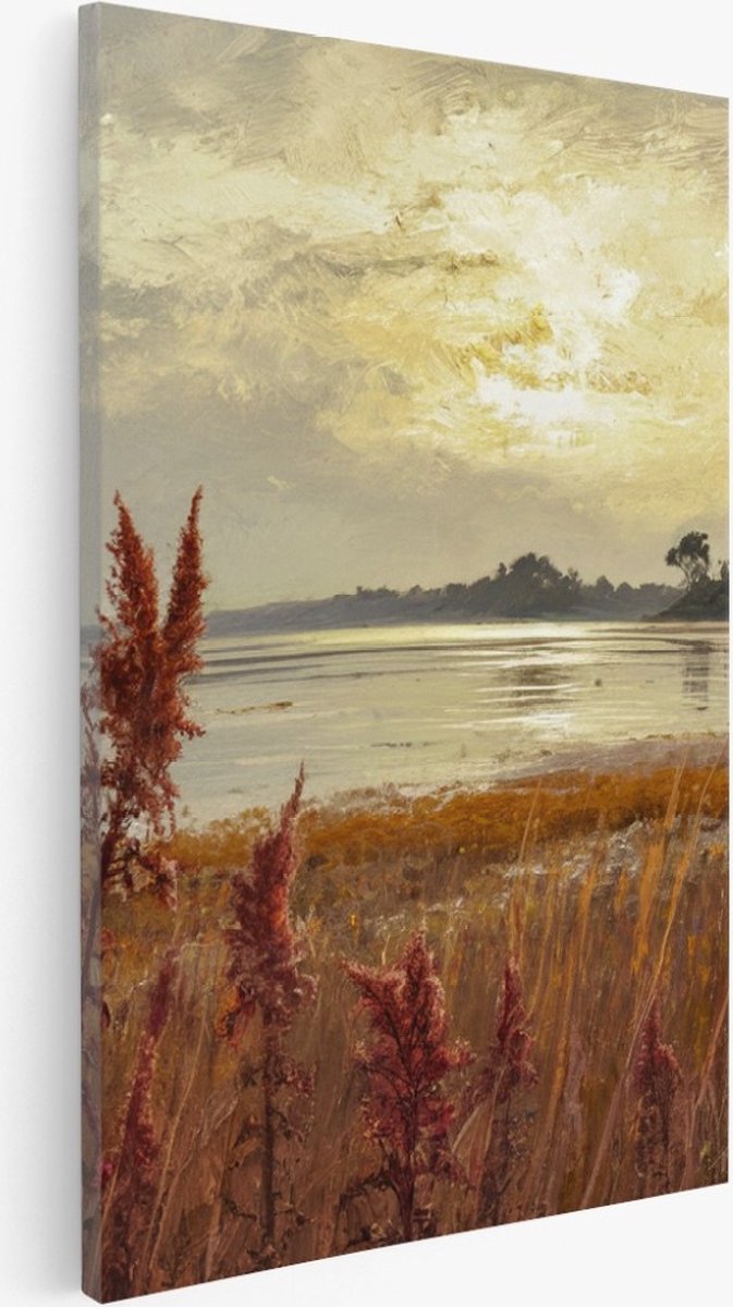 Saammp Canvas Schilderij - Abstract - botanisch - Landschap - Natuur - 40x60 - Foto op canvas - Wanddecoratie - Muurdecoratie Woonkamer - Slaapkamer decoratie - Canvas Print Multicolor