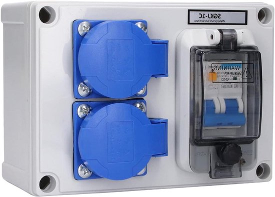 Waterdicht stopcontact met 230V 40A 1P+N aardlekschakelaar - Eenvoudig ...