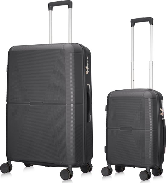 JASLEN - Luggage Set voor elke reisbehoefte inclusief Suitcase Set met Kofferset 2 Delige uitbreidbare opties en robuuste afwerking in stijlvol design. TSA Combinatie Hangslot, Metallic Blauw : JASLEN
