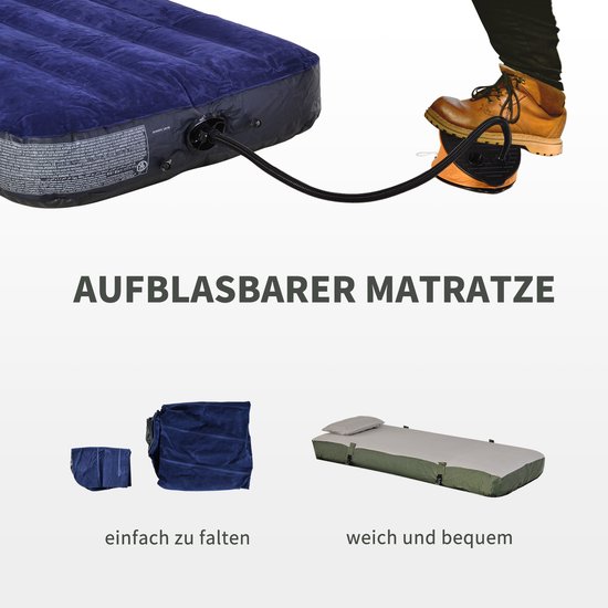 Lit De Camping Pliable Surélevé Pour Adulte – Avec Sac De Couchage Intégré – Multifonction