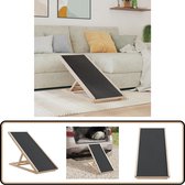 Bol.com vidaXL Hondenloopplank - 100x40 cm - Grijs - Inklapbaar Hondentrappen - Hond Loopplank - Trappetje Hond - Loop Plankje H... aanbieding