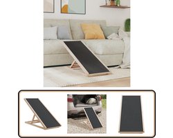 vidaXL Hondenloopplank - 100x40 cm - Grijs - Inklapbaar Hondentrappen - Hond Loopplank - Trappetje Hond - Loop Plankje Hond - Hulp Trap Hond
