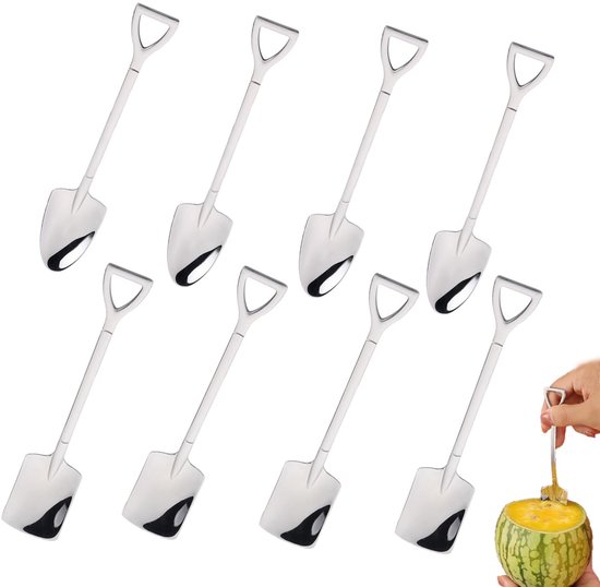 Inovra ® Élégant Set de 8 Cuillères en acier inoxydable pour Café et desserts