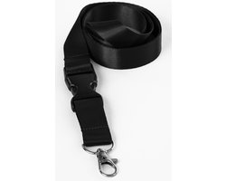 Ecorare® - 5 stuks Sleutelkoord - Kliksluiting - Lanyard - Keycord - Zwart - 50 cm