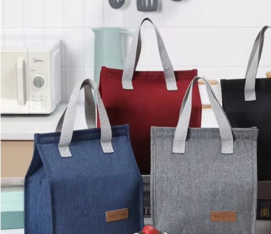 Koeltas Lunchtas - Termische Isolatie - Premium Kwaliteit - 6 Liter - Opvouwbaar Waterdicht Lekvrij - Lunchtas Dames Volwassenen Kinderen Heren - Geïsoleerde koeltassen - Blauw van Aosbos — afbeelding 5