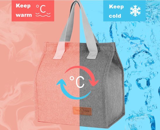 Koeltas Lunchtas - Termische Isolatie - Premium Kwaliteit - 6 Liter - Opvouwbaar Waterdicht Lekvrij - Lunchtas Dames Volwassenen Kinderen Heren - Geïsoleerde koeltassen - Blauw van Aosbos — afbeelding 2