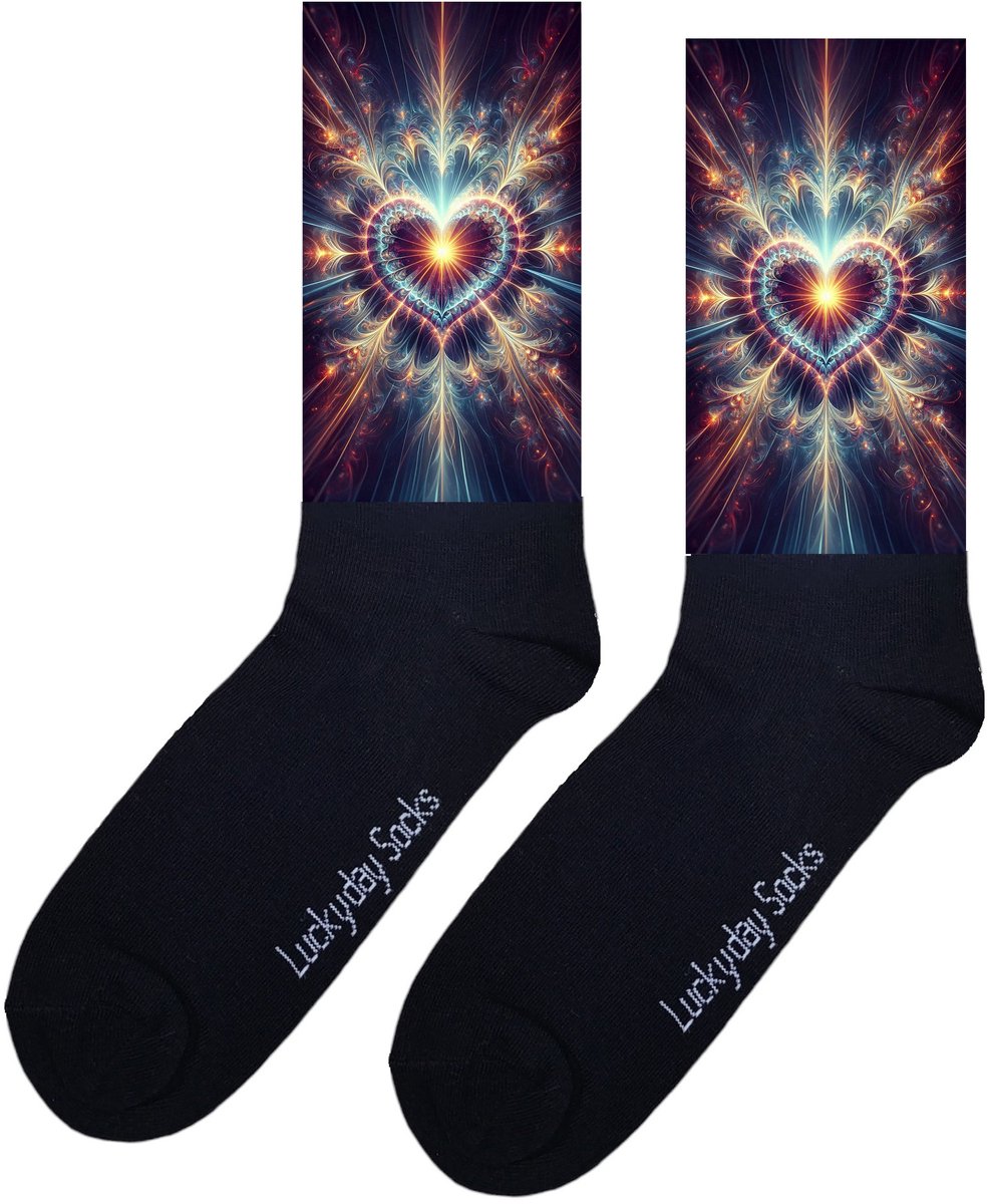 Hartjes - Opkikker - Verjaardag cadeau - Grappige sokken - Leuke sokken - Hem haar sokken - Vrolijke sokken - Valentijn Cadeau - Valentijn sokken - Liefde - Kerst sokken - Vaderdag - Moederdag - Socks maken Happy - 37-44