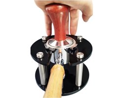 Q-time Premium Koffie filter standaard Espresso 51/54mm acryl/Roestvrij Staal verstelbaar Basis voor de thuis Barista.