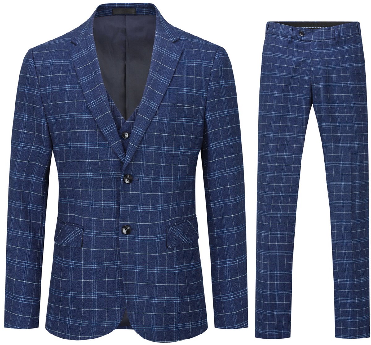 Allthemen Heren 3-Piece Suit - Heren pakjas voor zaken en bruiloften - XL