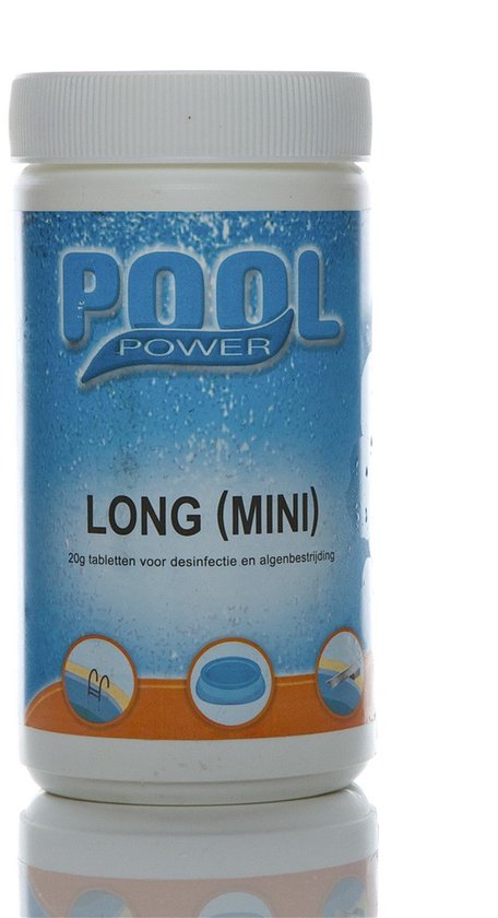 Pool Power Mini Flacon Desinfectie- en Anti-algmiddel voor Zwembaden - 1 kg (Chloor tabletten 90% actief chloor)