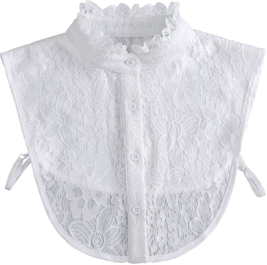 Faux Col Détachable En Mousseline De Soie - Blanc, Femme, Accessoire De Mode
