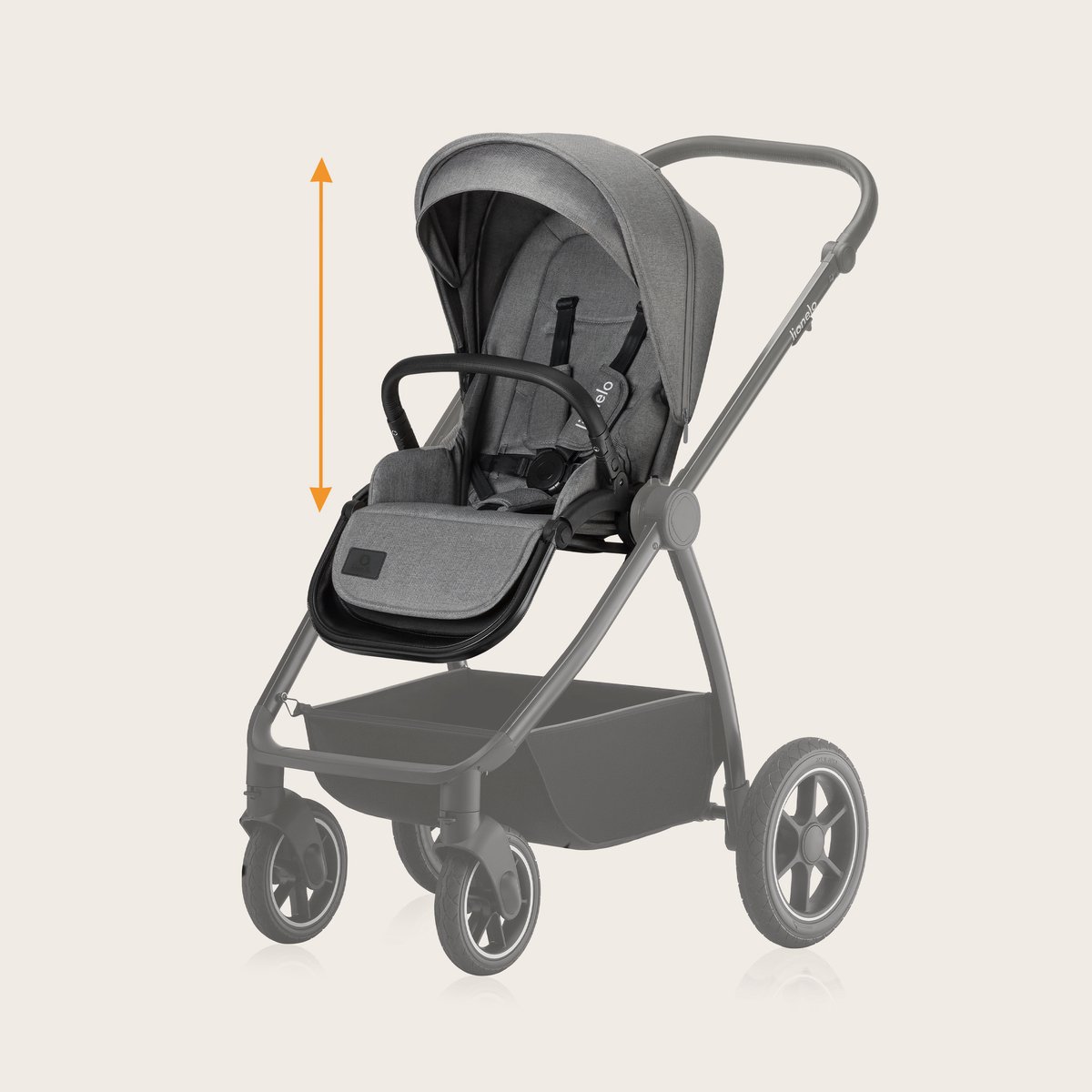 Lionelo Meril 3in1 Kinderwagen - Buggy – XL Reiswieg, Wandelwagen & ADAC-gecertificeerd Autostoeltje – All-Terrain Wielen – Compleet Accessoireset – UPF50+ thumbnail 5