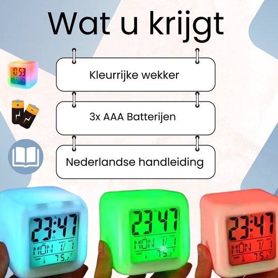 Klok verlichte cijfers - Digitale klok kopen? | Korting tot 26