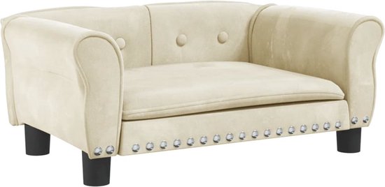 vidaXL Hondenmand - Crèmekleurig - 70x40x24 cm Hondenmand - Hondenbed