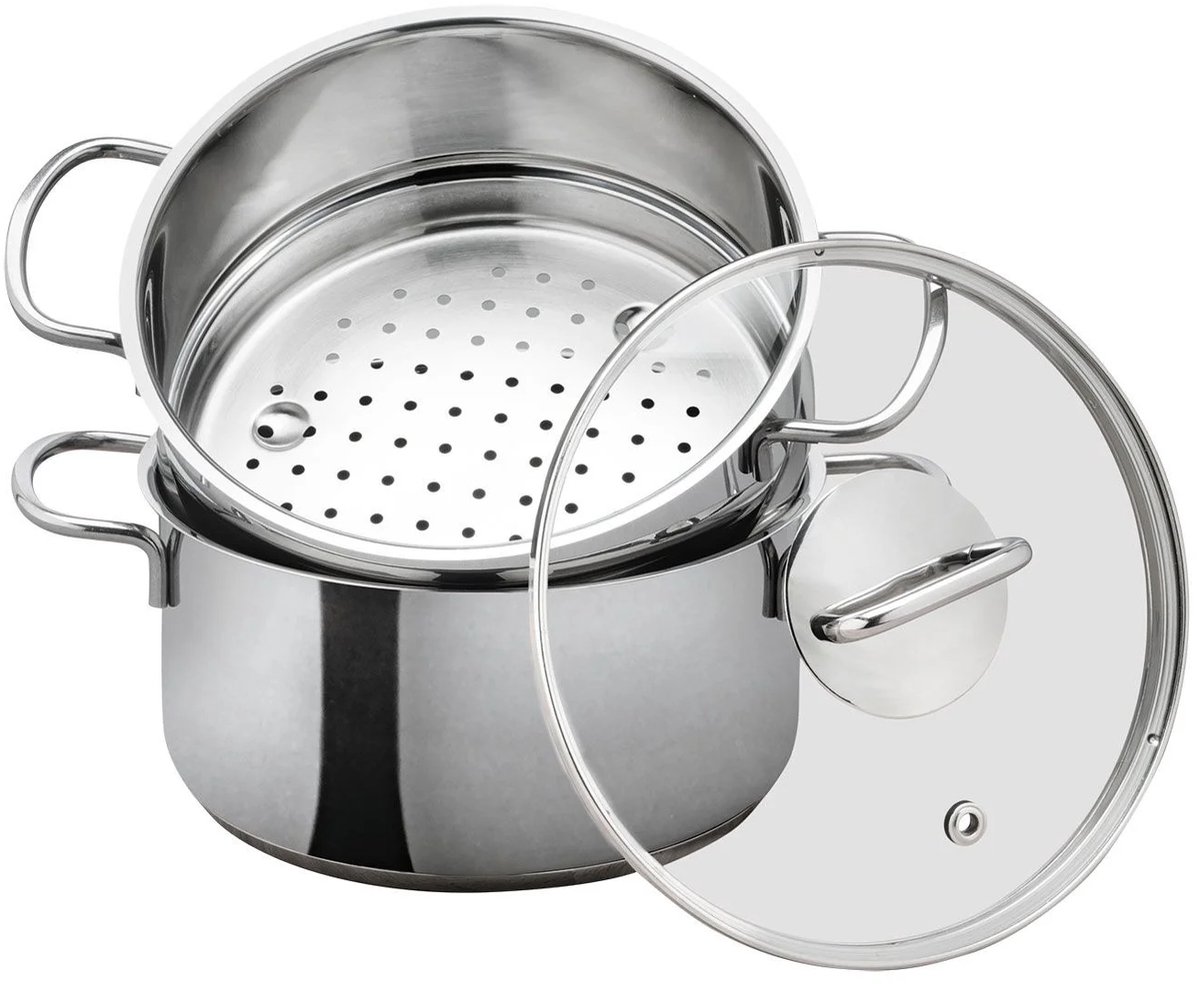 DeBlock stoompan 8 liter RVS geschikt voor inductie - 22 cm - couscous