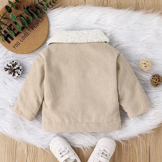 Baby Jasje - Extra Warm - Kleur: Beige - Maat: 62/68 - Tussenjas / Baby ...