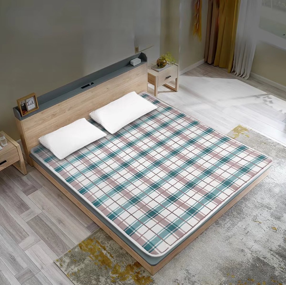 Afbeelding 3 van Elektrische verwarmingsdeken 1 Persoon Automatische thermostaat Dubbele lichaamsverwarming Bedmatras EU-stekker 220V Elektrisch verwarmd Thermische Verwarming Deken