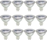 LongLife LED Spotje met GU5.3 fitting - 12V Laagspanning - Warm wit licht - 5W (35W) - 12PACK